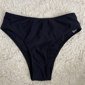 High Waisted Black Bikini Bottoms